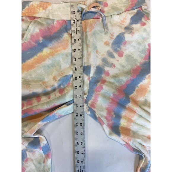 Love Fire Tie Dye Soft Drawstring Joggers In Rainbow Size L NWT - Picture 6 of 7
